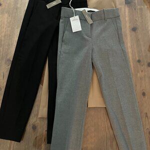 NWT J. Crew Size P0 Cameron Cropped Slim Trousers 3 Pairs--Black, Grey, Camel